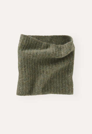 Knitted snood, Khaki, webstill