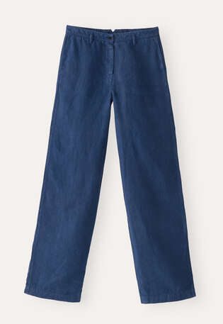 Wide-leg trousers, Petrol ink, webstill