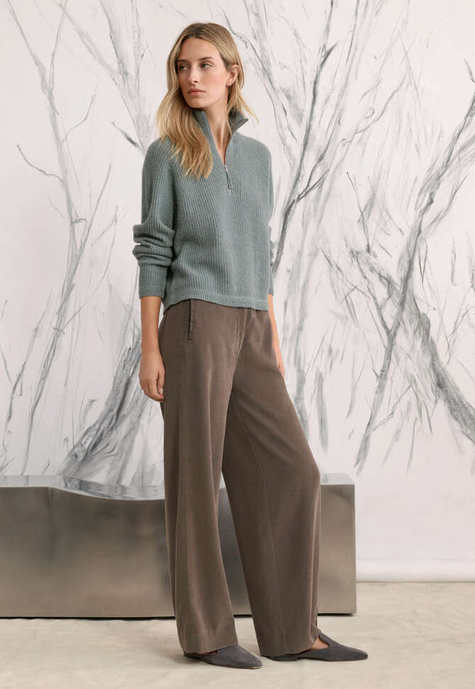 Zip-front sweater, Lagoon, completeTheLook