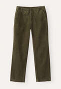 Slim cropped trousers, Dark olive, webstill