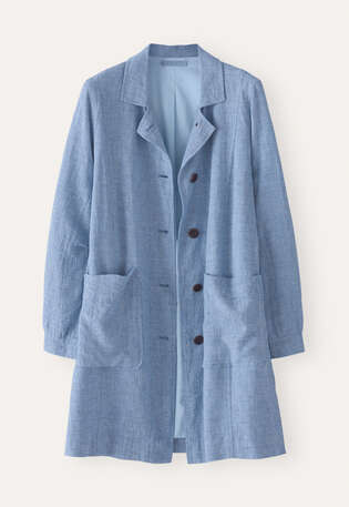 Long jacket, Indigo blue, webstill