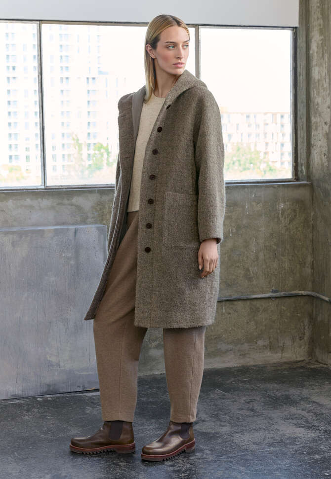 Hooded coat, Taupe, completeTheLook