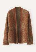 Lace-stitch kimono cardigan, Chilli aqua, webstill