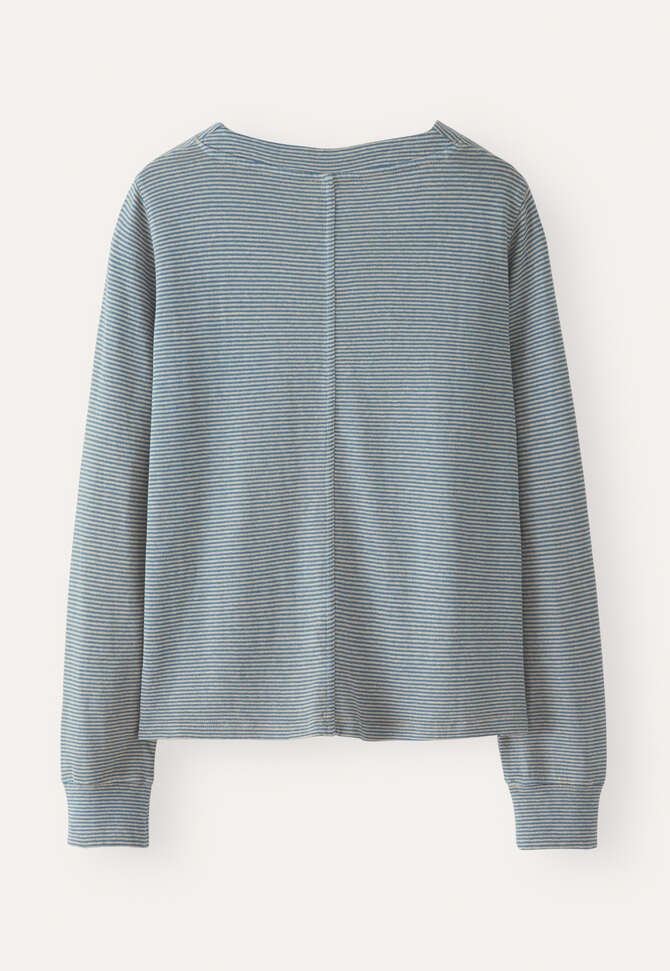 Striped Henley top, Blue stone, completeTheLook