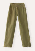 Relaxed straight-leg trousers, Olive, webstill