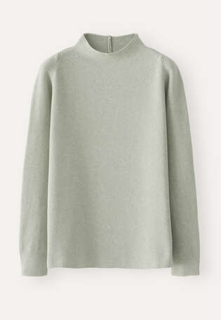 Funnel-neck sweater, Frosted sage, webstill