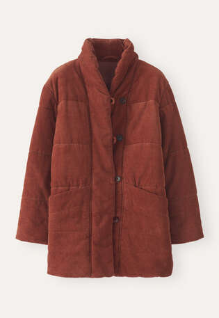 Padded shawl-collar coat, Chilli, webstill