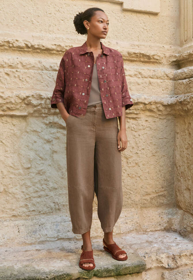 Barrel-leg trousers, Walnut, completeTheLook
