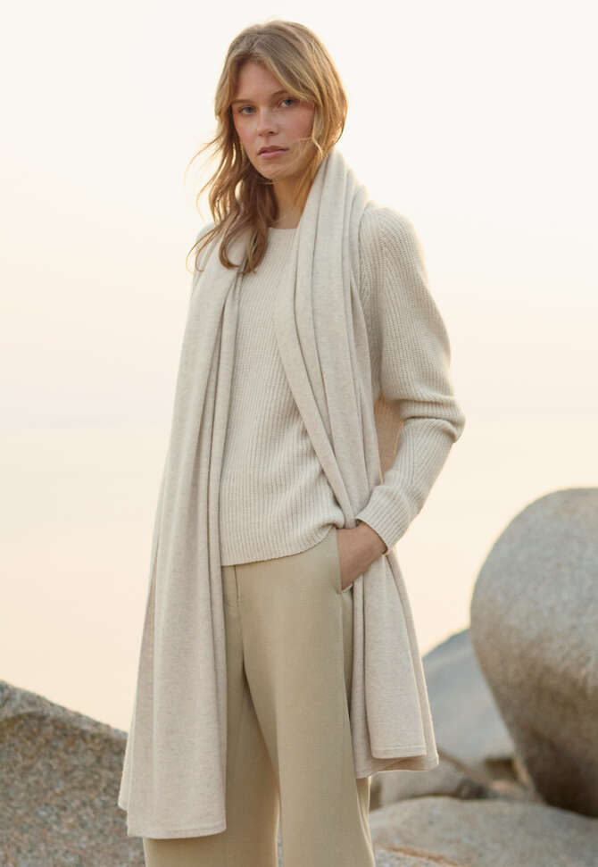 Wrap scarf, Grey pearl, completeTheLook