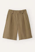 Pleat-front shorts, Bronze olive, webstill