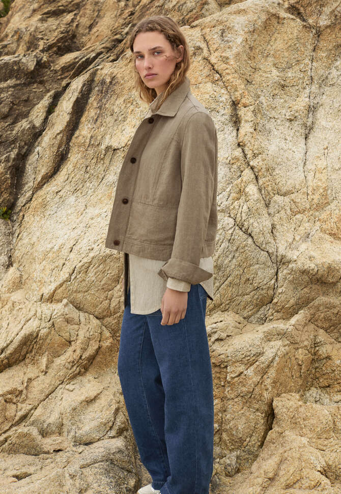 Boxy jacket, Taupe, completeTheLook