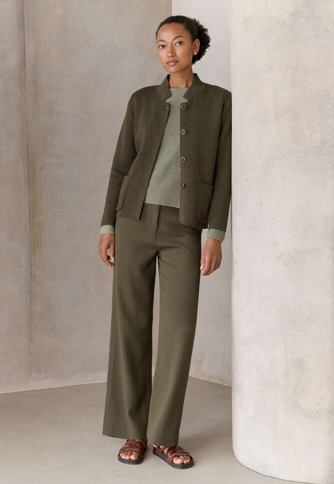 Boat-neck sweater, Sage, completeTheLook