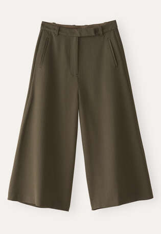 Tailored culottes, Dark moss, webstill