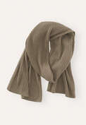 Rib-stitch scarf, Moss taupe, webstill