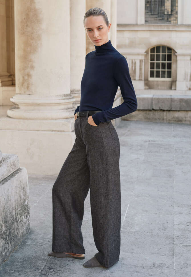 Wide & straight leg trousers, Monochrome, completeTheLook