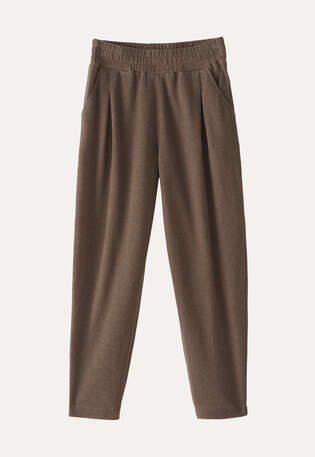 Jersey trousers, Taupe brown, webstill