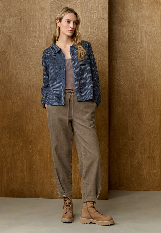 Dot-weave shirt, Soft indigo, completeTheLook