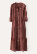 Clipped dobby-weave dress, Dark terracotta, webstill