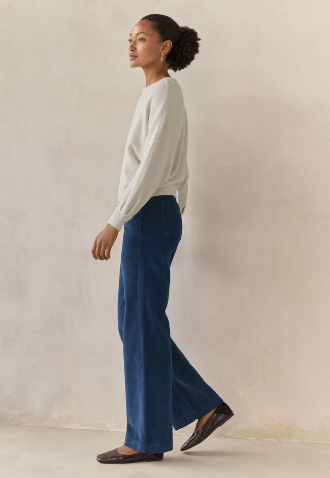 Wide-leg trousers, Dark petrol, completeTheLook