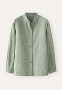 Curved hem overshirt, Soft olive, webstill