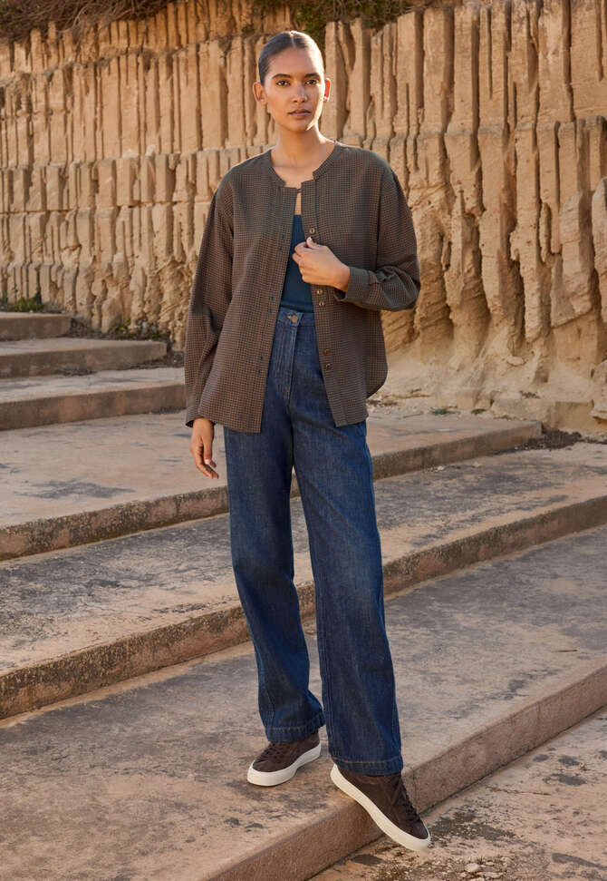 Gingham blouse, Midnight coral, completeTheLook