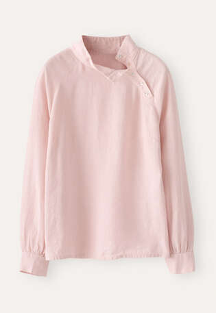 Funnel neck blouse, Cloud pink, webstill