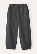 Barrel-leg trousers, Grey black, webstill