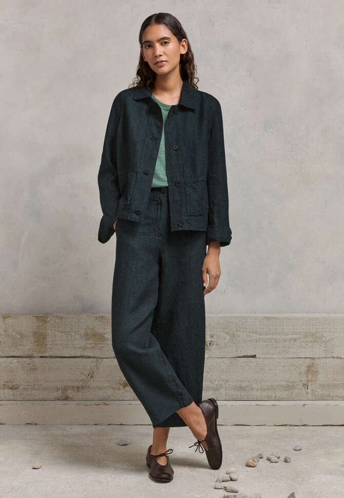 Boxy jacket, Dark petrol, completeTheLook