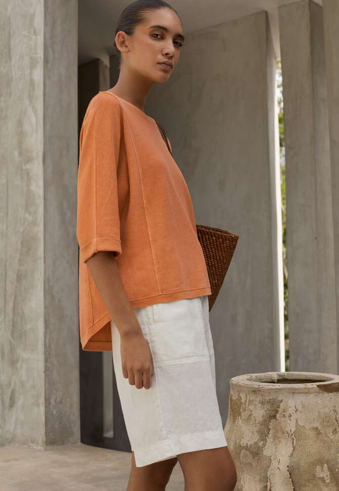 Panelled top, Soft orange, completeTheLook