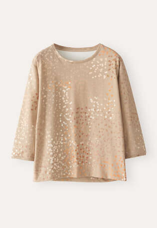 Printed top, Warm mink, webstill
