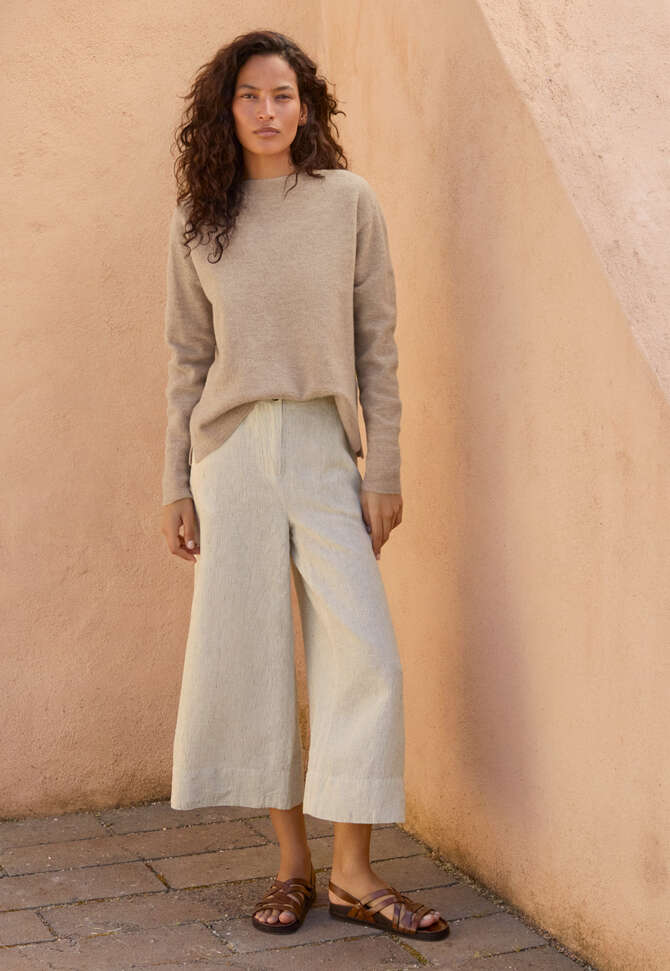Wide & cropped trousers, Natural, completeTheLook