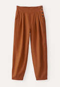 Cropped pleated trousers, Tuscan orange, webstill