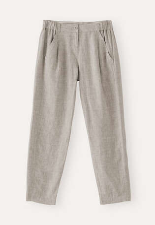 Cropped tapered trousers, Mink, webstill