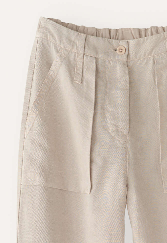 Funnel-neck blouse, Pale natural, completeTheLook