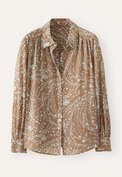 Printed shirt, Taupe mint, webstill