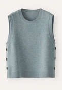 Sleeveless sweater, Pale ocean, webstill