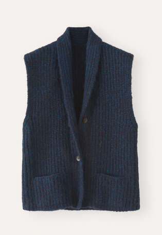 Shawl-collar cardigan, Dark petrol, webstill