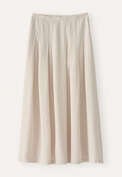 Long pleated skirt, Pale natural, webstill