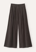 Fine cord wide-leg trousers, Espresso, webstill