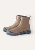 Zip-front boots, Taupe, webstill