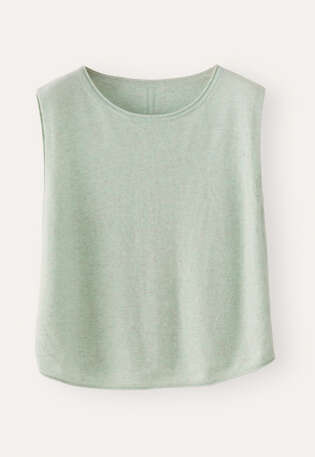 Knitted sleeveless sweater, Soft mint, webstill