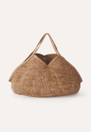 Large shell-shaped bag, Light brown, webstill