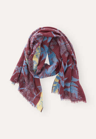 Printed scarf, Prune, webstill