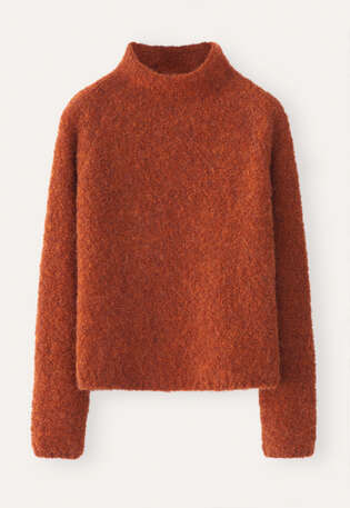 Funnel-neck sweater, Orange rust, webstill