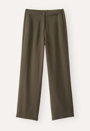 Soft tailored trousers, Dark moss, webstill