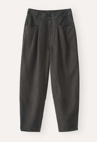 tapered-leg trousers, Charcoal, webstill