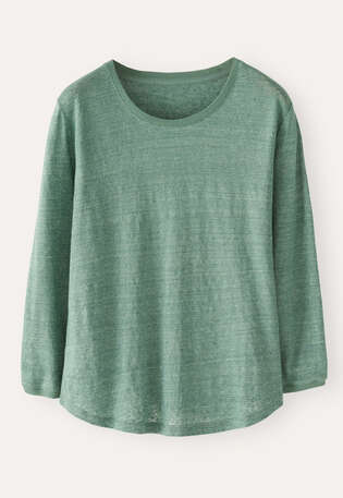 Round-neck top, Dark jade, webstill