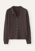 Button-through sweater, Maroon brown, webstill