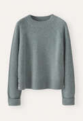 Raglan-sleeve sweater, Lagoon, webstill