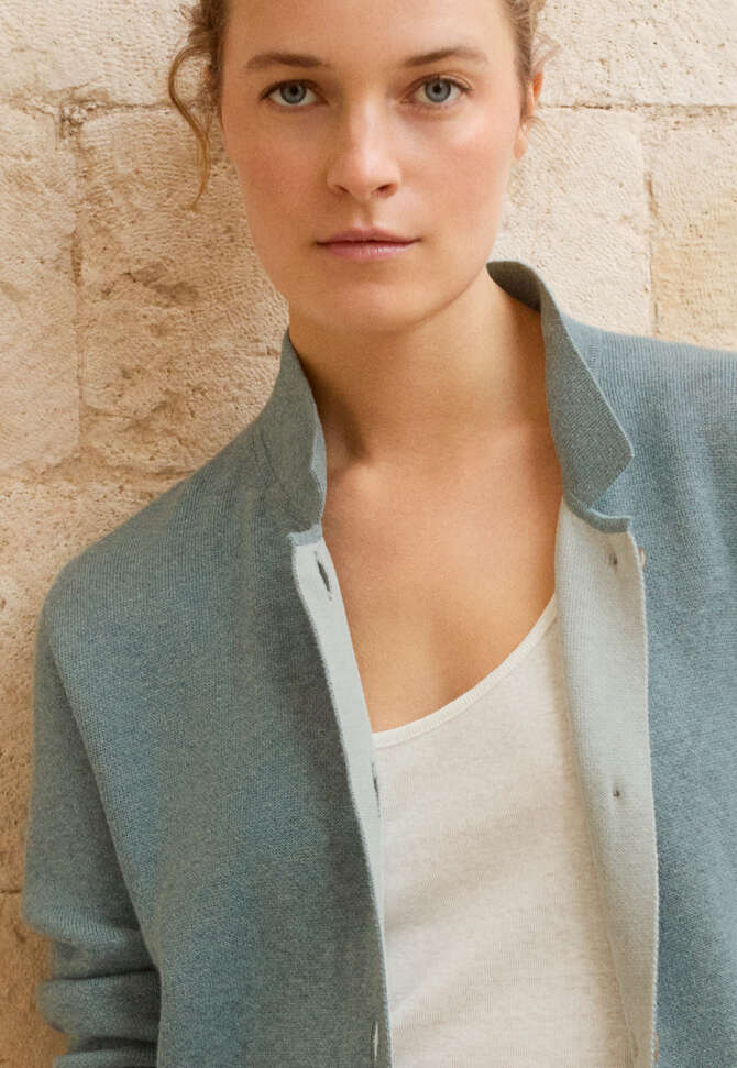 Double-knit jacket, Denim teal, completeTheLook